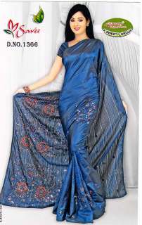   Embroidery Art Silk Partywear Wedding Saree Sari Fabric  21 @ 1  