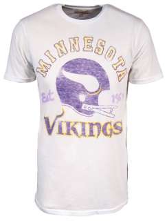 NFL Minnesota Vikings Mens White T Shirt Junk Food NEW  
