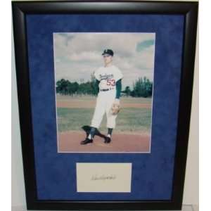 Autographed Drysdale Picture   NEW Framed Display   Autographed MLB 