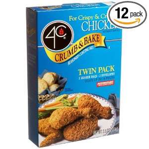 4C Crumb & Bake Mix For Chicken, Twin Pack, 5.5 Ounce Boxes (Pack of 
