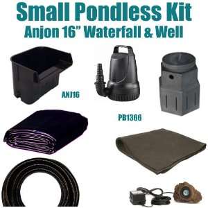  10 x 15 Small Pondless Waterfall Kit 2100 GPH Mag Drive 