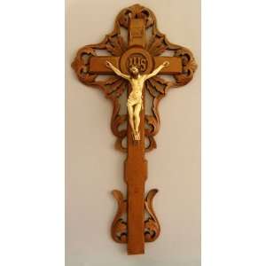  Ornate Alabaster Wall Crucifix Imported from Italy 