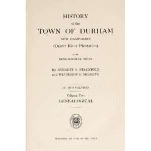  History Of The Town Of Durham, New Hampshire (Oyster 