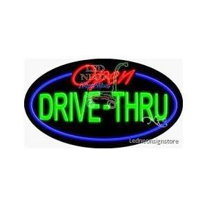  Open Drive Thru Neon Sign 17 Tall x 30 Wide x 3 Deep 