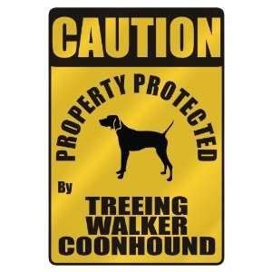    PROPERTY PROTECTED BY TREEING WALKER COONHOUND  PARKING SIGN DOG