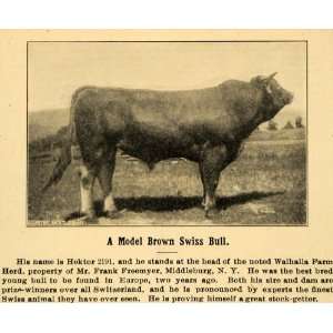  1907 Ad Bull Walhalla Farm Frank Freemyer Middleburg NY 