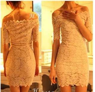   sleeve full lace elegant club wear party evening dress 1211  