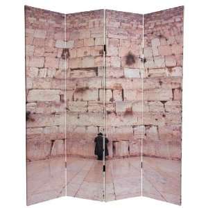  6 ft. Tall Double Sided Wailing Wall Canvas Room Divider 