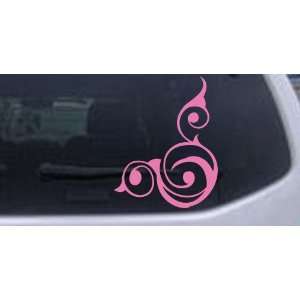Inside Corner Swirl Car Window Wall Laptop Decal Sticker    Pink 18in 