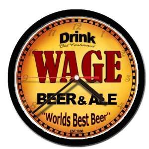  WAGE beer and ale cerveza wall clock 