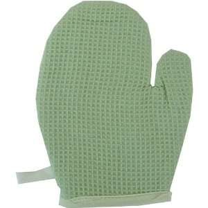  Soft Green Waffle Weave Wash Mitt for Bath and Shower 