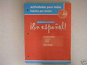 McDougal Littell spanish 2 En Espanol Activity Book 9780618334728 