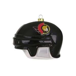   Glass Football Helmet Holiday Ornament   NHL Hockey