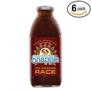 Snapple Amazing Race Papaya Mango Tea 16 ounce bottle (6 pack 