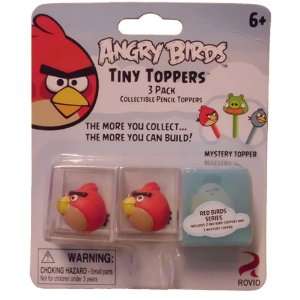 Angry Birds Tiny Toppers 3 pack 2 Red Birds 1 Mystery 