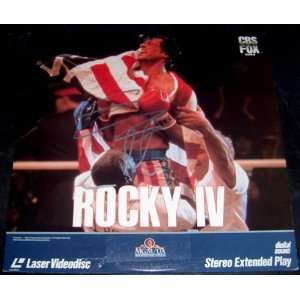   Rocky IV  Autographed Laser Disc Cover, Sylvester Stallone (Movie 
