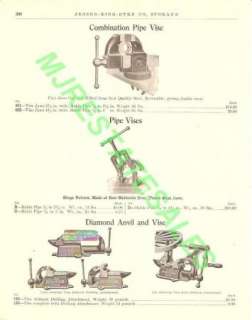 1911 Antique Adams Co. Diamond Vise Catalog AD  