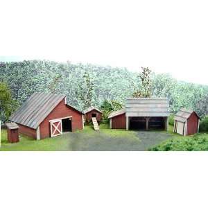  Branchline N Scale Barn & Out Buildings LaserArt Kit Toys 