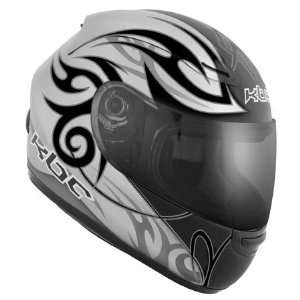  KBC VR 1X Tribal Full Face Helmet Small  Silver 