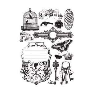  Prima Flowers Londonerry Imagenne Cling Stamps 5X7; 2 
