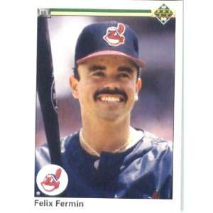  1990 Upper Deck # 409 Felix Fermin Cleveland Indians 