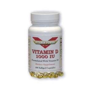 Vitamin D, 100 1000iu Vitamin D3 Softgel Capsules per Bottle (5 Back)