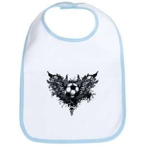  Baby Bib Sky Blue Soccer Ball With Angel Wings Everything 