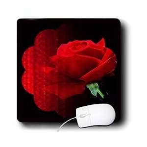   Flower Themes   Scalloped and Gittered Rose   Mouse Pads Electronics