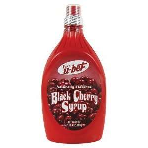 Foxs U Bet Black Cherry Syrup 20 oz. Squeeze Bottle  