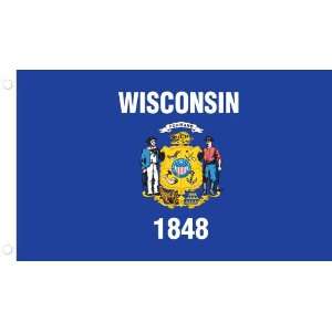  Allied Flag Outdoor Nylon State Flag, Wisconsin, 4 Foot by 