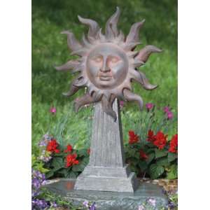  Sun Face Decorative Garden Obelisk Statues Patio, Lawn & Garden