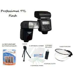Professional Vivitar DSLR AF Power Zoom Flash +Soft Flash Diffuser+ 12 