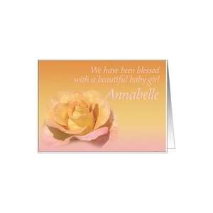  Annabelles Exquisite Birth Announcement Card Health 