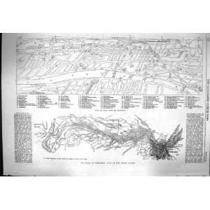  1864 Key Map Glasgow Flood Sheffield Loxley Valley