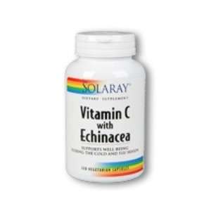  Vitamin C with Echinacea 1000 mg 120 Capsules Solaray 