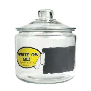 Anchor Hocking 3 Quart Chalkboard Jar with Glass Lid and 2 Pieces of 