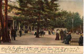 AFTERNOON CROWD EARLY WHALOM PARK FITCHBURG MA POSTCARD  