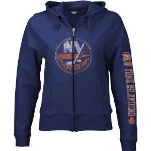  New York Islanders Womens Ginormous Logo Full Zip Hooded 