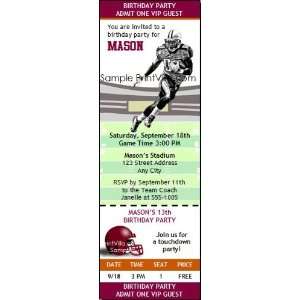  Virginia Tech Hokies Colored Football Ticket Invitation 2 