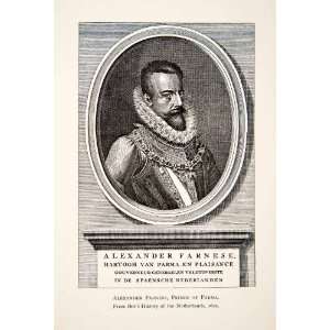  1894 Print Portrait Costume Alexander Farnese Prince Parma 