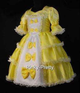 Yellow Girl Pageant Party Victorian Princess Dress 3 4T  