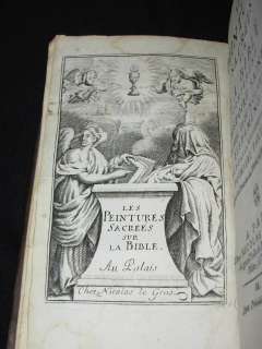 1700 Rare French Book set ~ Paintings PEINTURES SACREES SUR LA BIBLE 