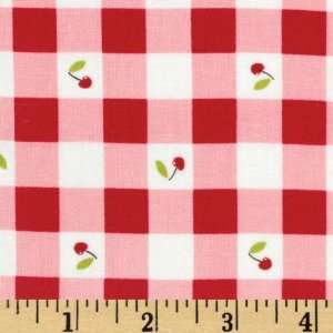  44 Wide Cherry Fizz Checks Red Fabric By The Yard Arts 