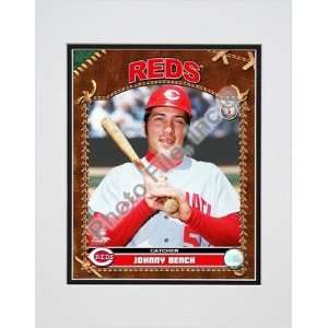  Johnny Bench 2007 Vintage Studio Plus Double Matted 8 x 