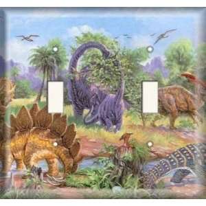    Double Switch Plate OVERSIZE   Dinosaur Park