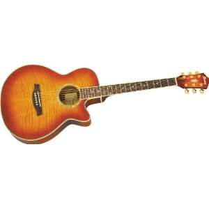  Ibanez AEG20E Flamed Sycamore Top Acoustic Electric Guitar (Vintage 
