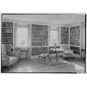   North Salem, New York. Library, to bookshelves 1939