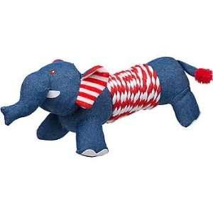   Red White & Blue Collection Denim Elephant with Rope 