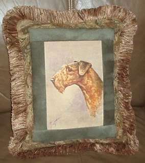 Airedale Terrier Dog Pillow Decor Great Gift New  