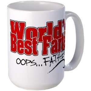  Worlds Best Farter oops FATHER Funny Large Mug by 